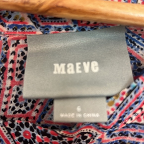 🌟 Anthropologie Maeve Sidney Silk Button Back Top - Size 6 - Like New - Picture 6 of 7